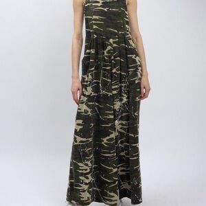 NWT Blue velvet camo overalls